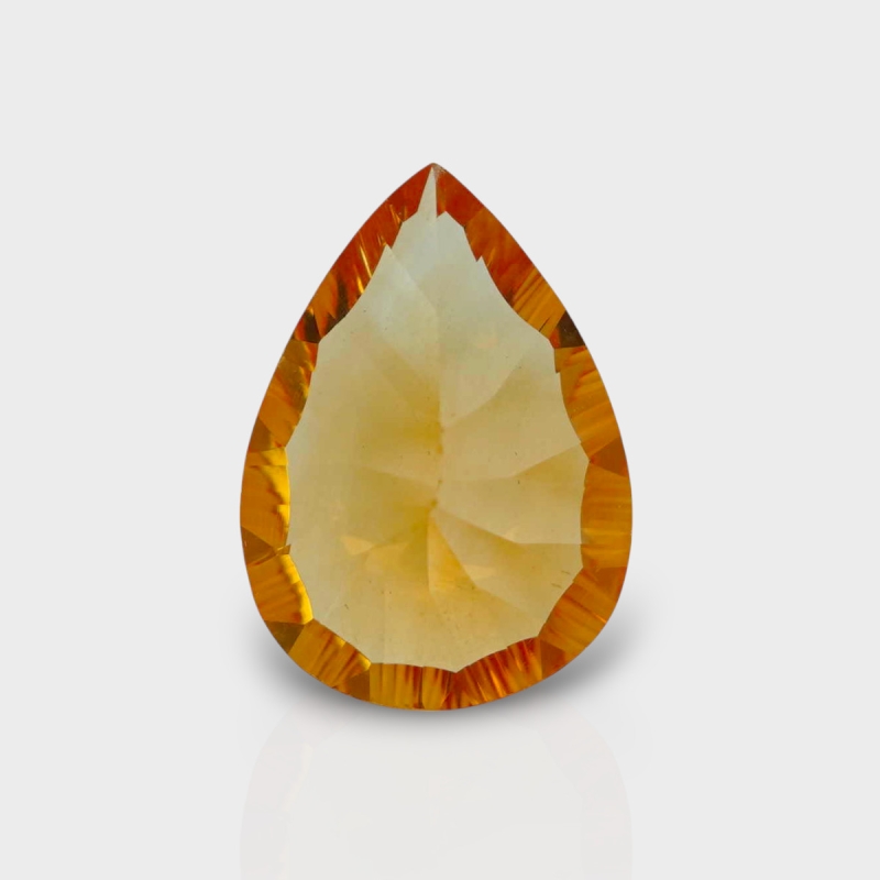 Citrine 15.73x11.25mm Concave Cut Pear AAA Loose Gemstone - 182120