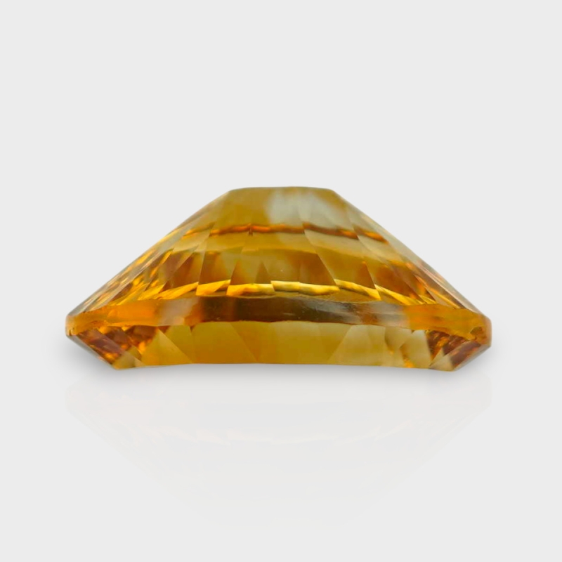 Citrine 15.21x11.25mm Concave Cut Oval AAA Loose Gemstone - 182122