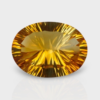 Citrine 15.21x11.25mm Concave Cut Oval AAA Loose Gemstone - 182122