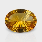 Citrine 15.21x11.25mm Concave Cut Oval AAA Loose Gemstone - 182122