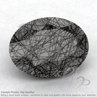 Black Rutile Oval Shape Calibrated Gemstones