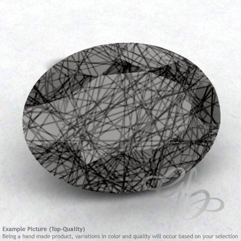 Black Rutile Oval Shape Calibrated Gemstones