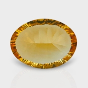 Citrine 17.24x12.93mm Concave Cut Oval AAA Loose Gemstone - 182123