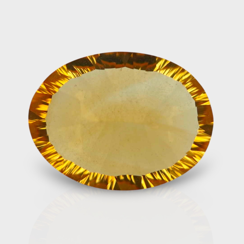 Citrine 15.66x11.73mm Concave Cut Oval AAA Loose Gemstone - 182124