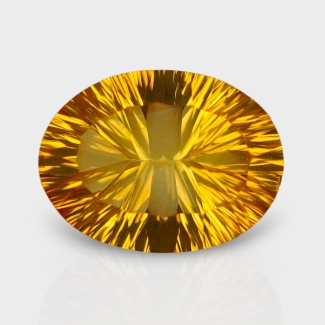 Citrine 15.66x11.73mm Concave Cut Oval AAA Loose Gemstone - 182124