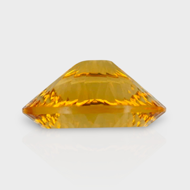 Citrine 15.66x11.73mm Concave Cut Oval AAA Loose Gemstone - 182124