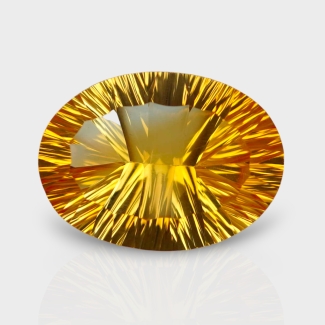 Citrine 19.70x14.38mm Concave Cut Oval AA+ Loose Gemstone - 182131