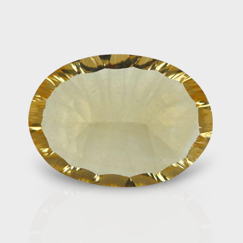 Citrine 18.79x13.52mm Concave Cut Oval AA+ Loose Gemstone - 182132