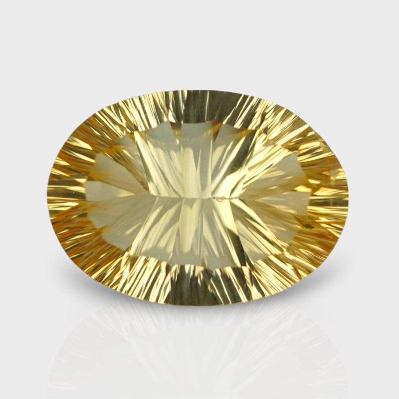 Citrine 18.79x13.52mm Concave Cut Oval AA+ Loose Gemstone - 182132