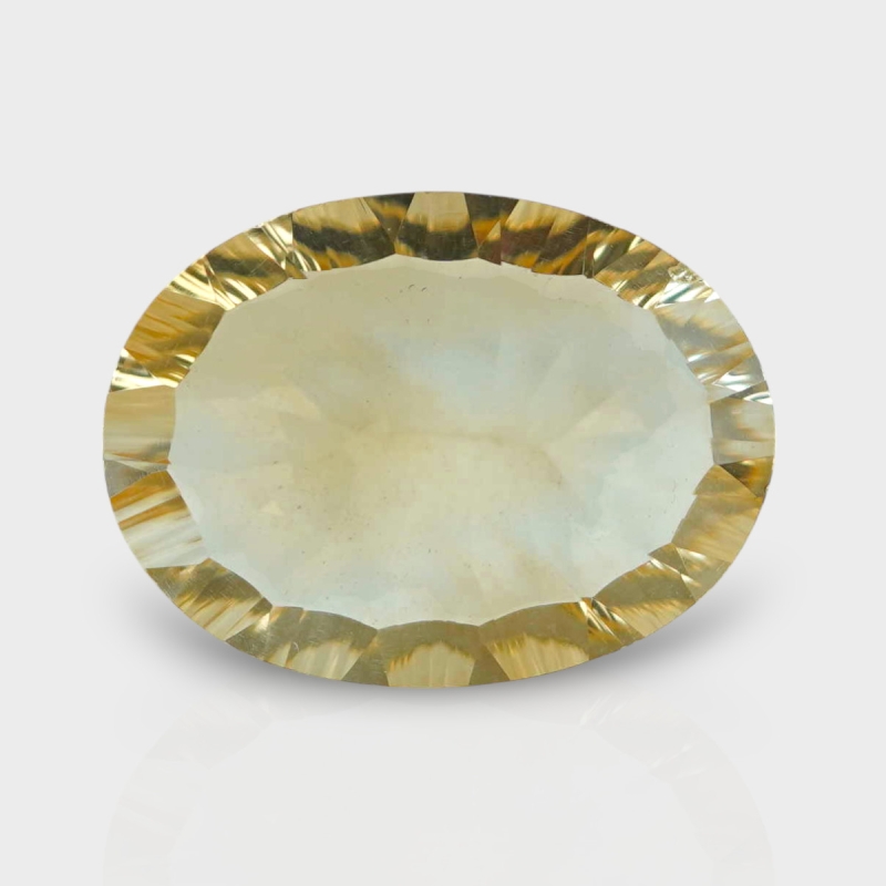 Citrine 17.48x12.88mm Concave Cut Oval AA+ Loose Gemstone - 182133