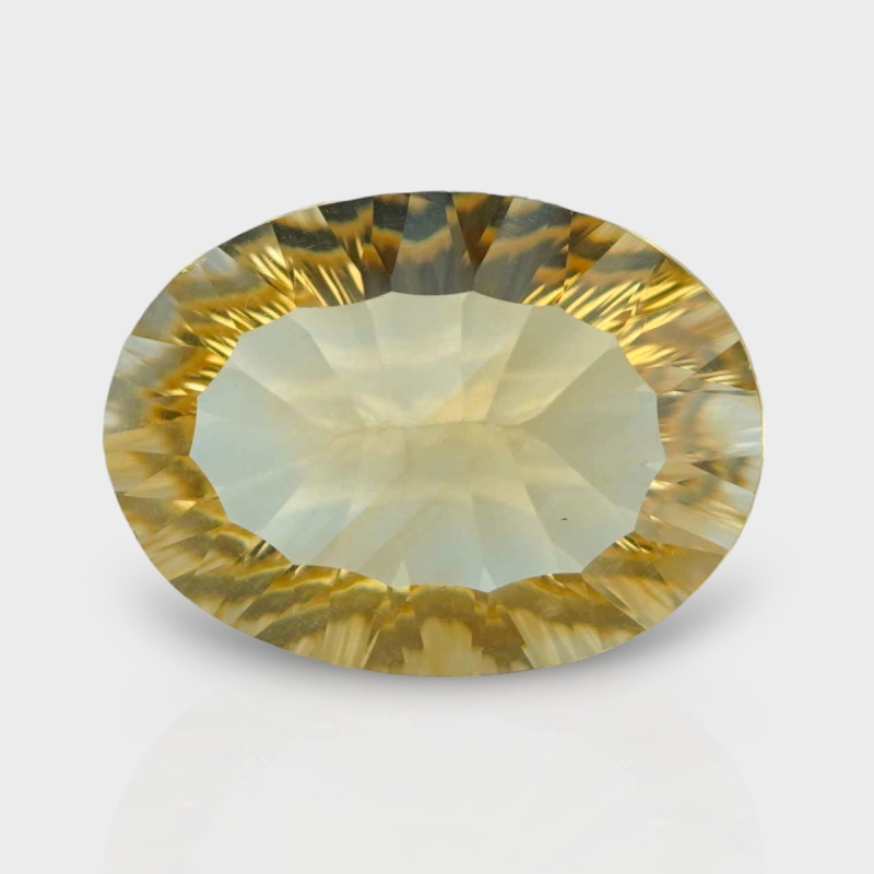 Citrine 17.48x12.88mm Concave Cut Oval AA+ Loose Gemstone - 182133