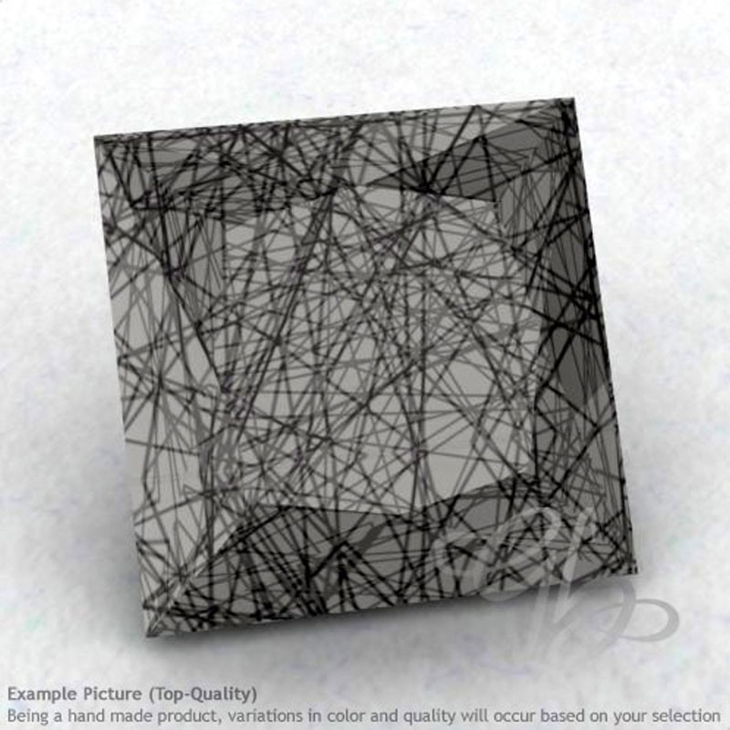 Black Rutile Square Shape Calibrated Gemstones