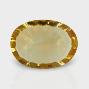 Citrine 17.33x12.63mm Concave Cut Oval AA+ Loose Gemstone - 182134