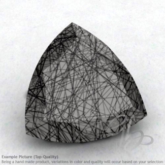 Black Rutile Trillion Shape Calibrated Gemstones