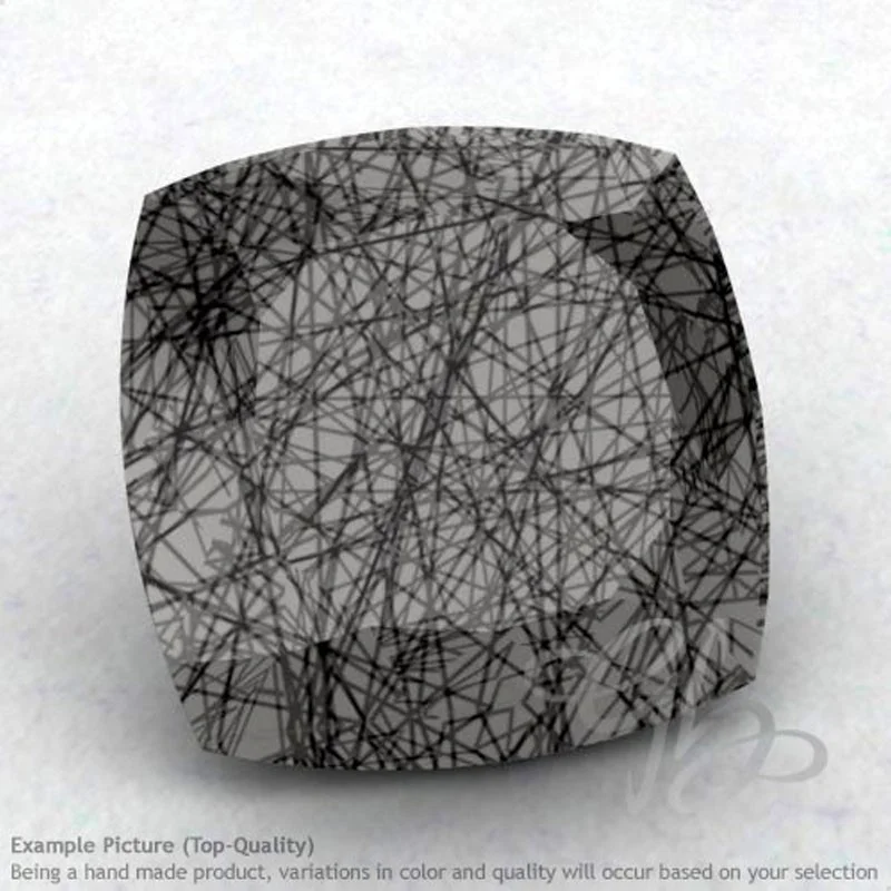 Black Rutile Square Cushion Shape Calibrated Gemstones
