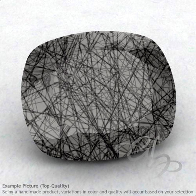 Black Rutile Cushion Shape Calibrated Gemstones