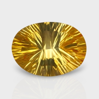 Citrine 18.95x13.88mm Concave Cut Oval AA+ Loose Gemstone - 182135