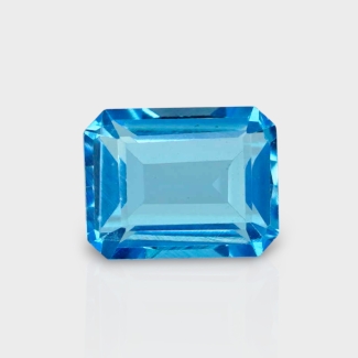 Swiss Blue Topaz 9.10x7.08mm Step Cut Octagon AAA Loose Gemstone - 182343