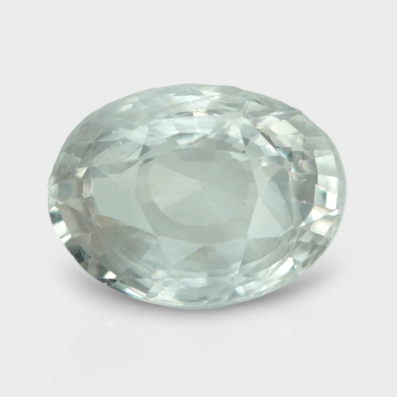 White Sapphire 12.23x9.25x6mm Faceted Oval A+ Loose Gemstone - RS-182486