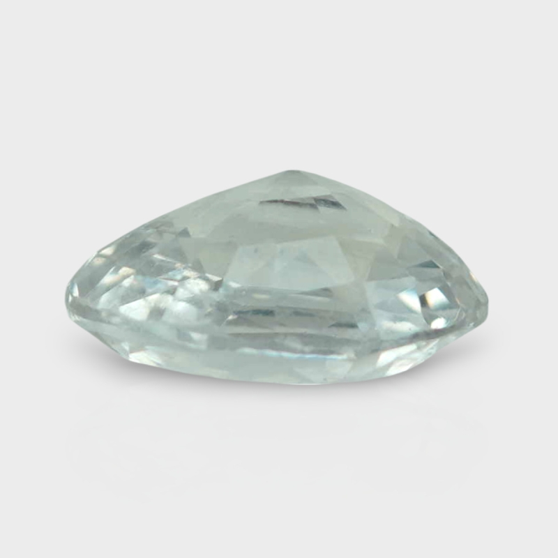 White Sapphire 12.23x9.25x6mm Faceted Oval A+ Loose Gemstone - RS-182486