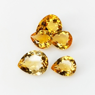 Citrine 12x10-10x8mm Faceted Pear AA+ Gemstones Parcel - 180799