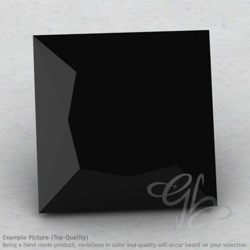 Black Spinel Square Shape Calibrated Gemstones