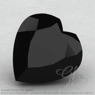 Black Spinel Heart Shape Calibrated Gemstones