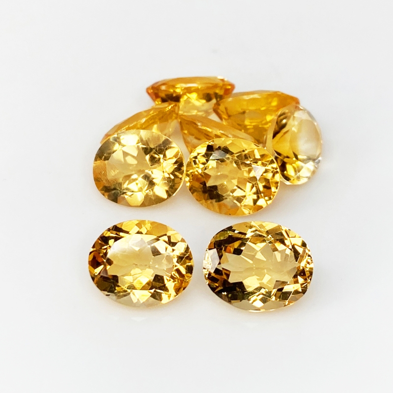 Citrine 11x9mm Faceted Oval AA+ Gemstones Parcel - 181504