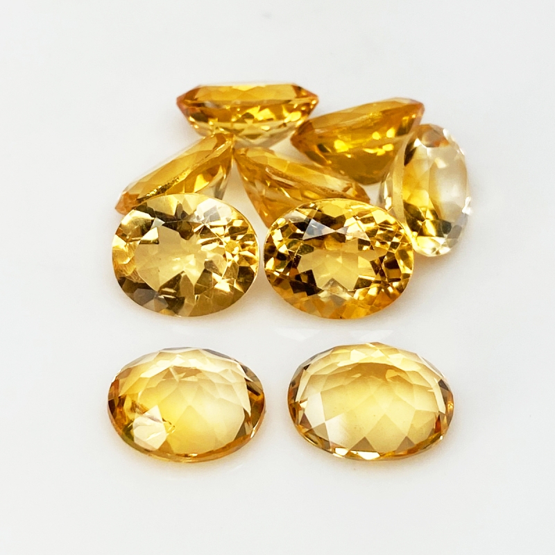 Citrine 11x9mm Faceted Oval AA+ Gemstones Parcel - 181504