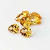 Citrine 10x8-12x8mm Checkerboard Pear AAA Gemstones Parcel - 181514
