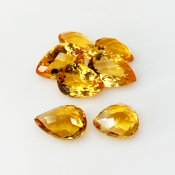 Citrine 10x8-12x8mm Checkerboard Pear AAA Gemstones Parcel - 181514