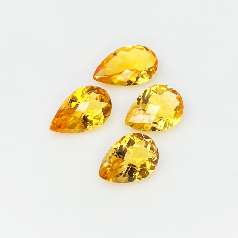 Citrine 12x9-15x9mm Checkerboard Pear AAA Gemstones Parcel - 181515