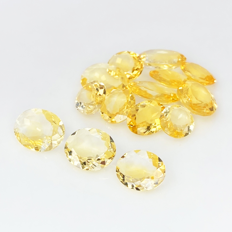 Citrine 10x8-14x11mm Faceted Oval AA+ Gemstones Parcel - 181574
