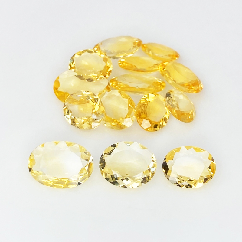 Citrine 10x8-14x11mm Faceted Oval AA+ Gemstones Parcel - 181574