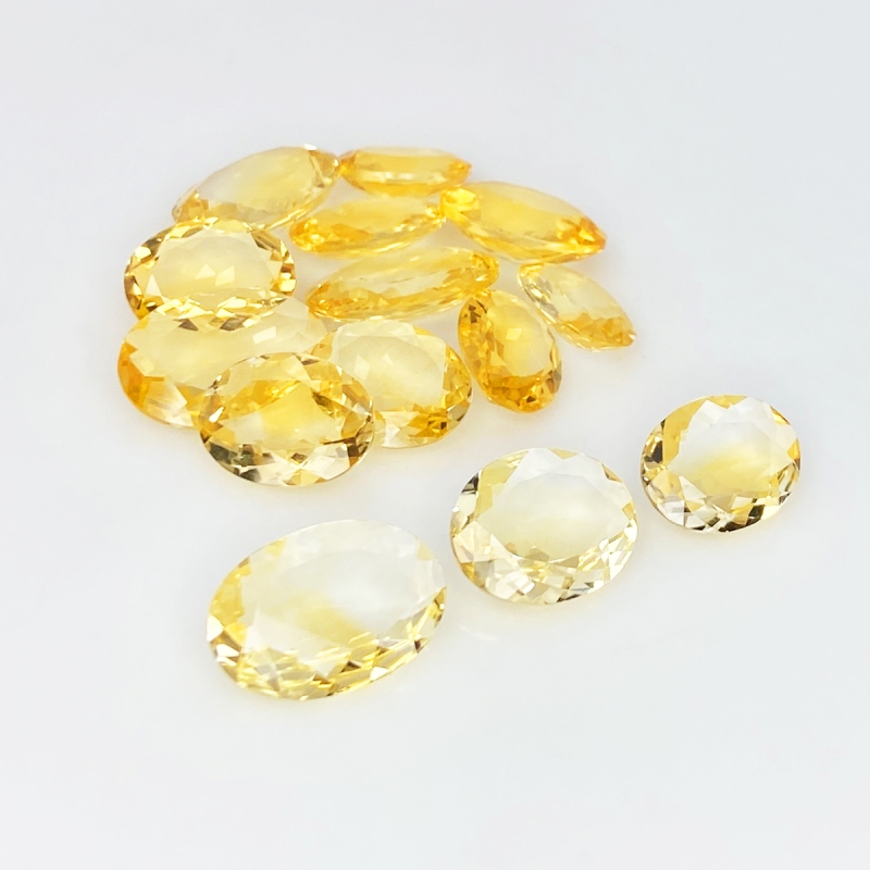 Citrine 10x8-14x11mm Faceted Oval AA+ Gemstones Parcel - 181574