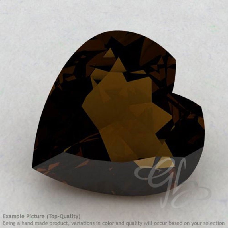 Whisky Quartz Heart Shape Calibrated Gemstones