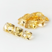 Citrine 5x4-11x8mm Checkerboard Baguette AA Gemstones Parcel - 181723