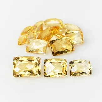 Citrine 5x4-11x8mm Checkerboard Baguette AA Gemstones Parcel - 181723