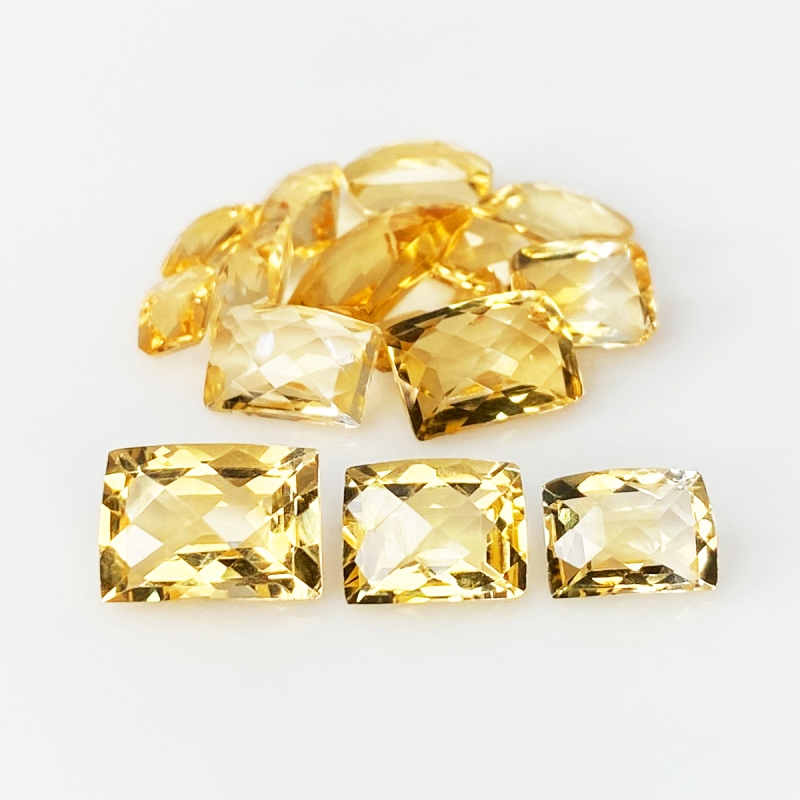 Citrine 5x4-11x8mm Checkerboard Baguette AA Gemstones Parcel - 181723