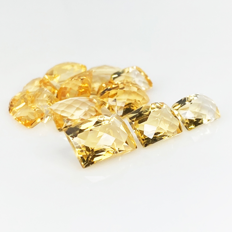 Citrine 5x4-11x8mm Checkerboard Baguette AA Gemstones Parcel - 181723