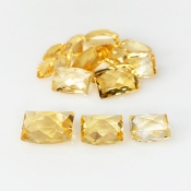 Citrine 5x4-11x8mm Checkerboard Baguette AA Gemstones Parcel - 181723