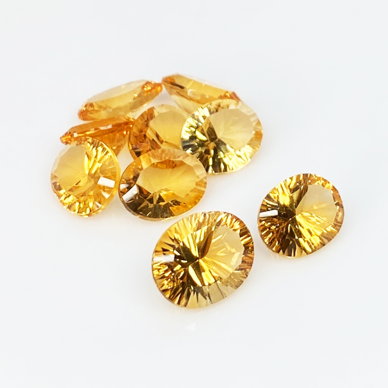 Citrine 9x7-11x8mm Concave Cut Oval AAA Gemstones Parcel - 181726