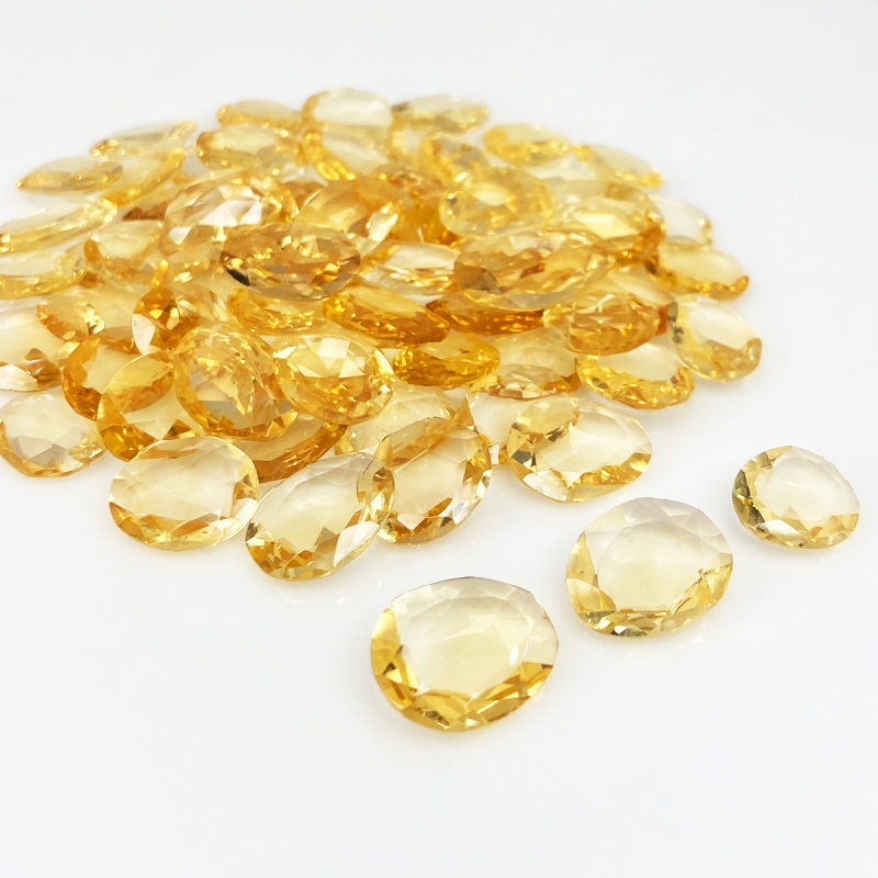 Citrine 8-16mm Rose Cut Irregular AA Gemstones Parcel - 181727