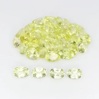 Lemon Quartz 7x5mm Faceted Oval AA+ Gemstones Parcel - 181875
