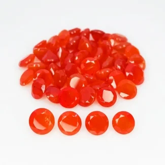 Carnelian 5.5-6.5mm Faceted Round AA Gemstones Parcel - 182052