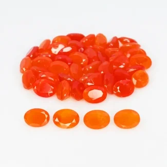 Carnelian 7x5mm Faceted Oval AA Gemstones Parcel - 182067