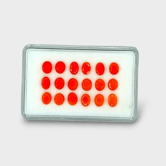 Carnelian 6x4.5mm Faceted Oval AAA Gemstones Parcel - 182080