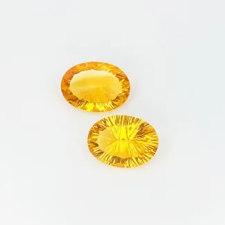 Citrine 15x11-16x12mm Concave Cut Oval AAA Gemstones Parcel - 182082