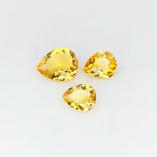 Citrine 10x8-13x11mm Faceted Pear AAA Gemstones Parcel - 182190