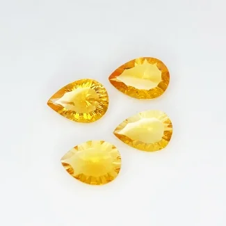 Citrine 12x9-14x10mm Concave Cut Pear AAA Gemstones Parcel - 182221